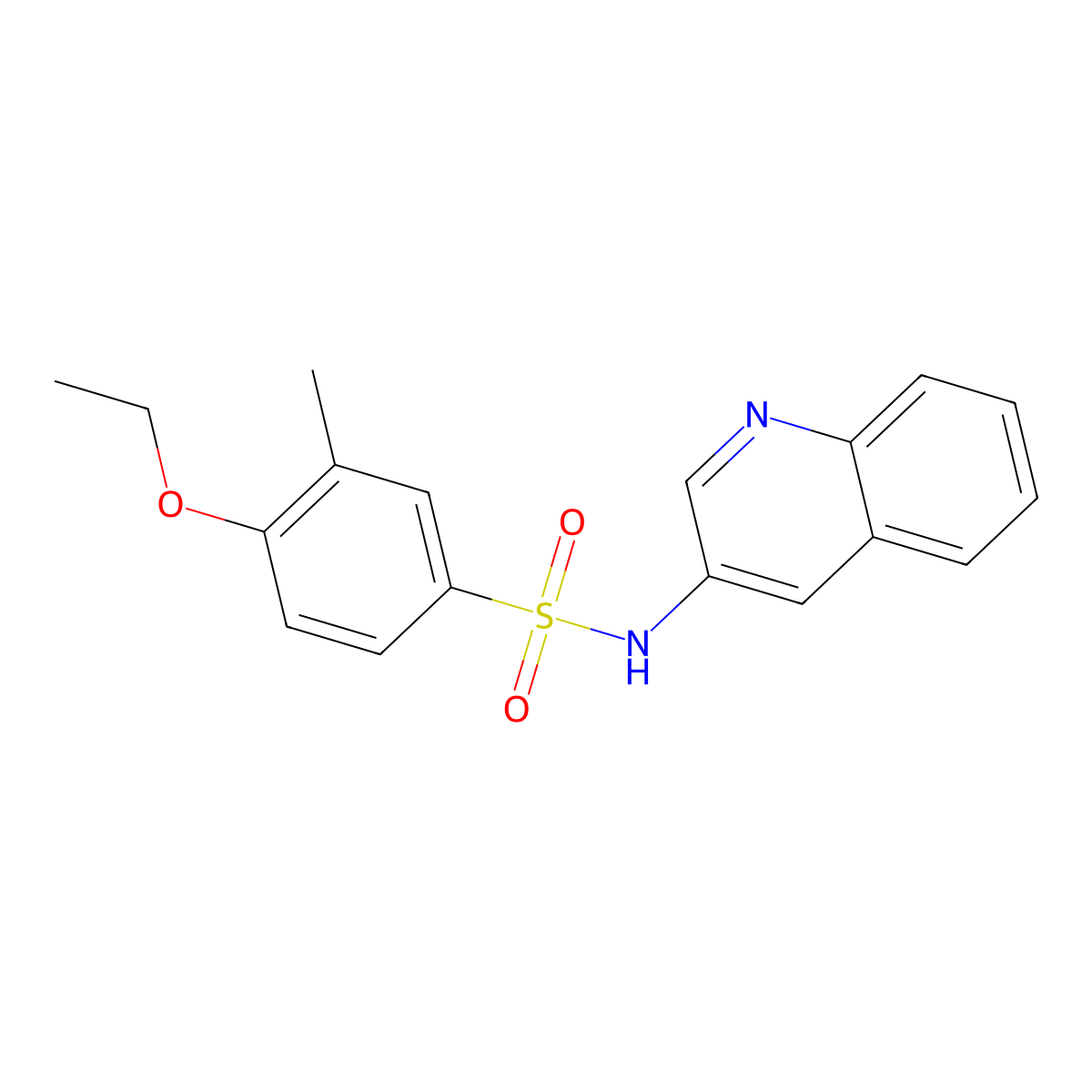 4-ethoxy-3-methyl-N-(3-quinolinyl)benzenesulfonamide molecular structure, CAS 1374680-13-3