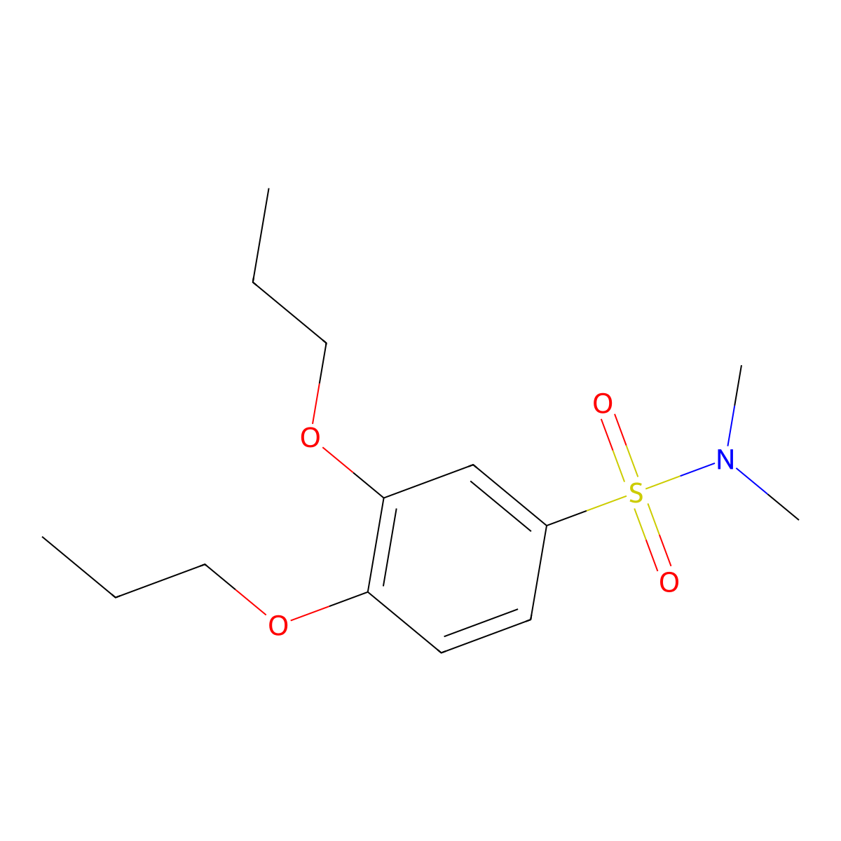 N,N-dimethyl-3,4-dipropoxybenzenesulfonamide molecular structure, CAS 1374680-35-9