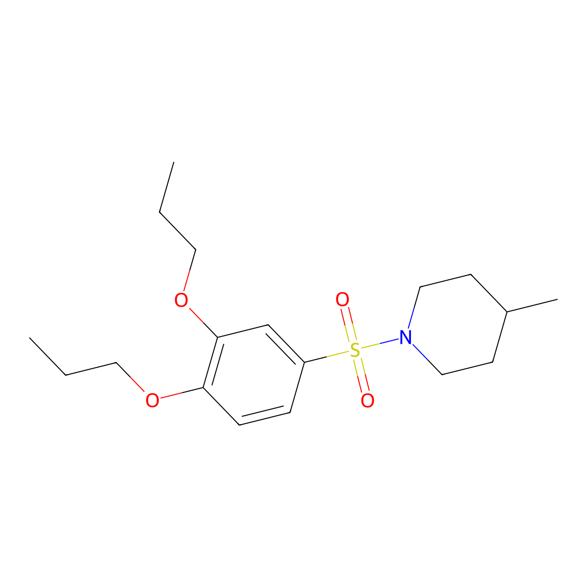 1-(3,4-Dipropoxybenzenesulfonyl)-4-methylpiperidine molecular structure, CAS 1374680-40-6