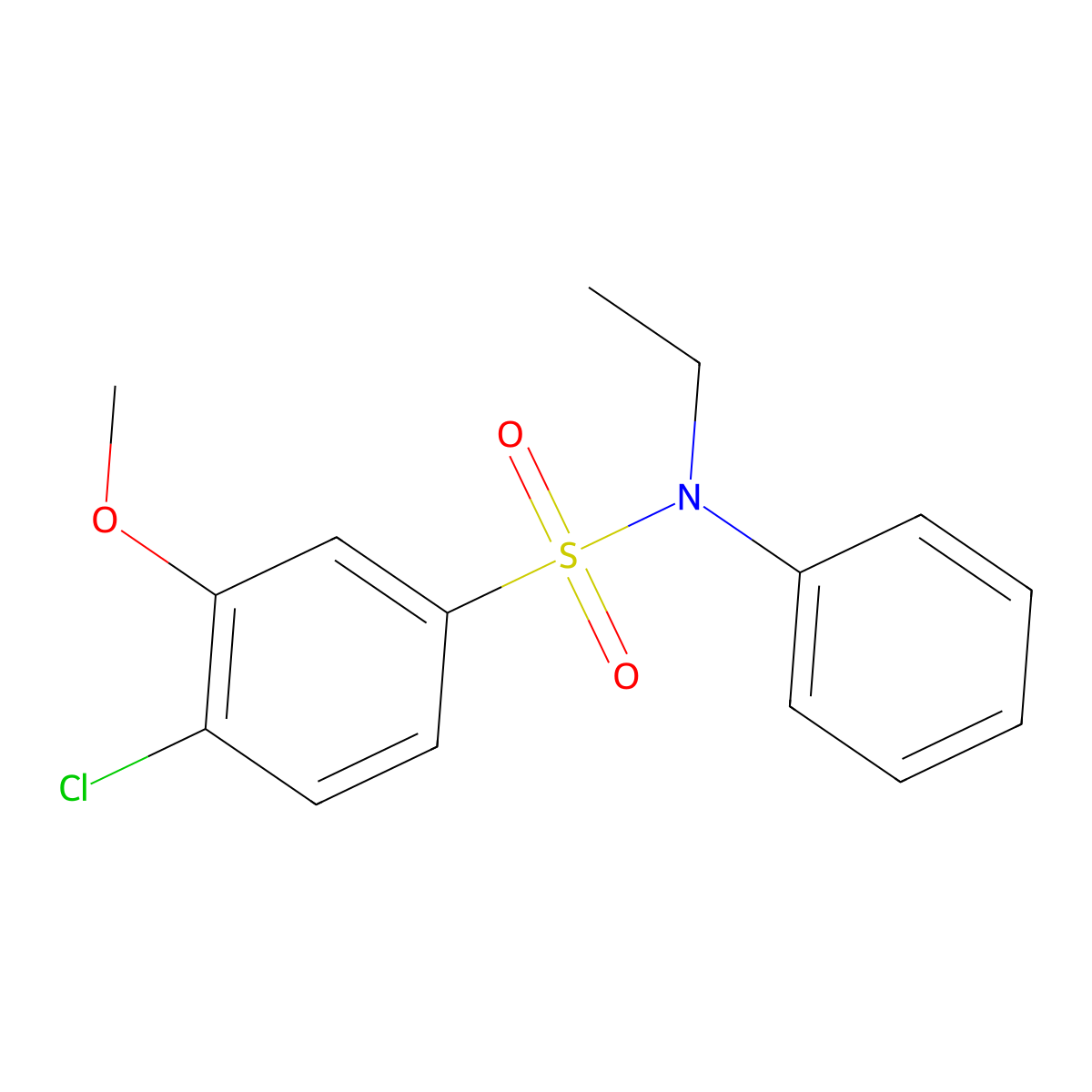 4-chloro-N-ethyl-3-methoxy-N-phenylbenzenesulfonamide molecular structure, CAS 1374680-77-9