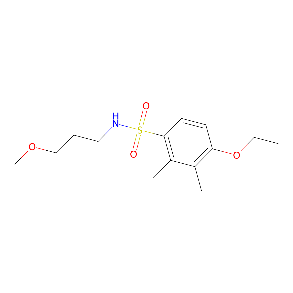 4-ethoxy-N-(3-methoxypropyl)-2,3-dimethylbenzenesulfonamide molecular structure, CAS 1374680-93-9