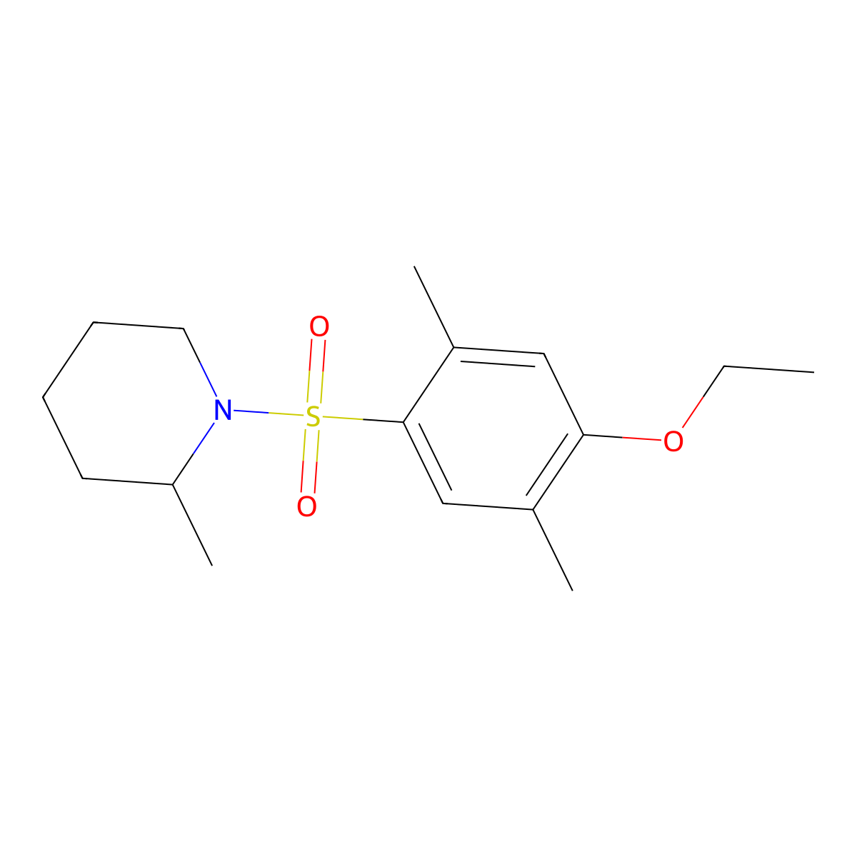 1-[(4-Ethoxy-2,5-dimethylphenyl)sulfonyl]-2-methylpiperidine molecular structure, CAS 1374681-01-2