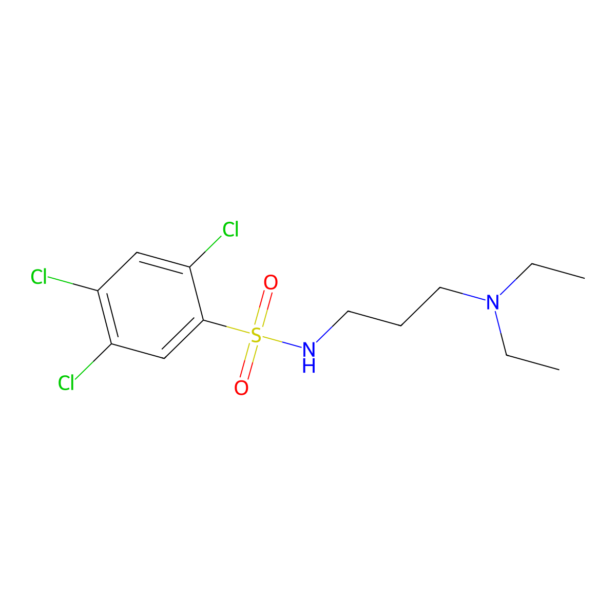 2,4,5-trichloro-N-[3-(diethylamino)propyl]benzene-1-sulfonamide molecular structure, CAS 1374681-21-6