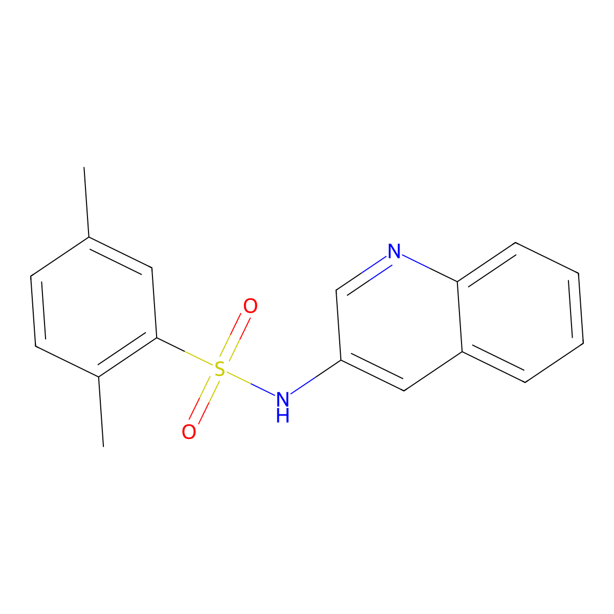 2,5-dimethyl-N-(3-quinolinyl)benzenesulfonamide molecular structure, CAS 1374681-87-4