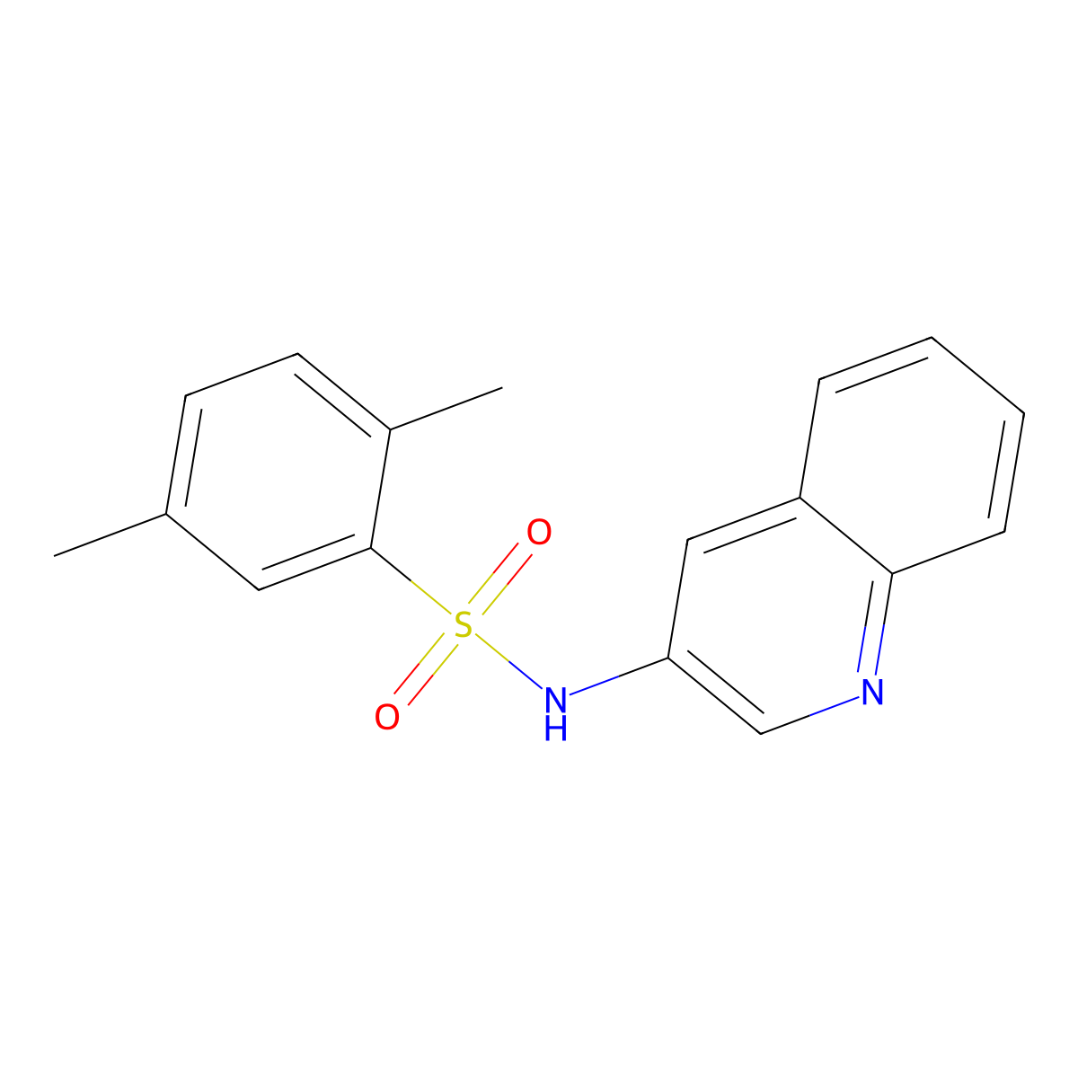 2,5-dimethyl-N-(3-quinolinyl)benzenesulfonamide molecular structure, CAS 1374681-87-4