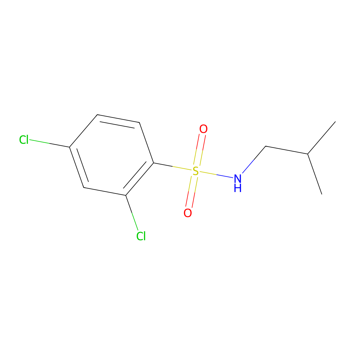 2,4-dichloro-N-isobutylbenzenesulfonamide molecular structure, CAS 1374682-07-1