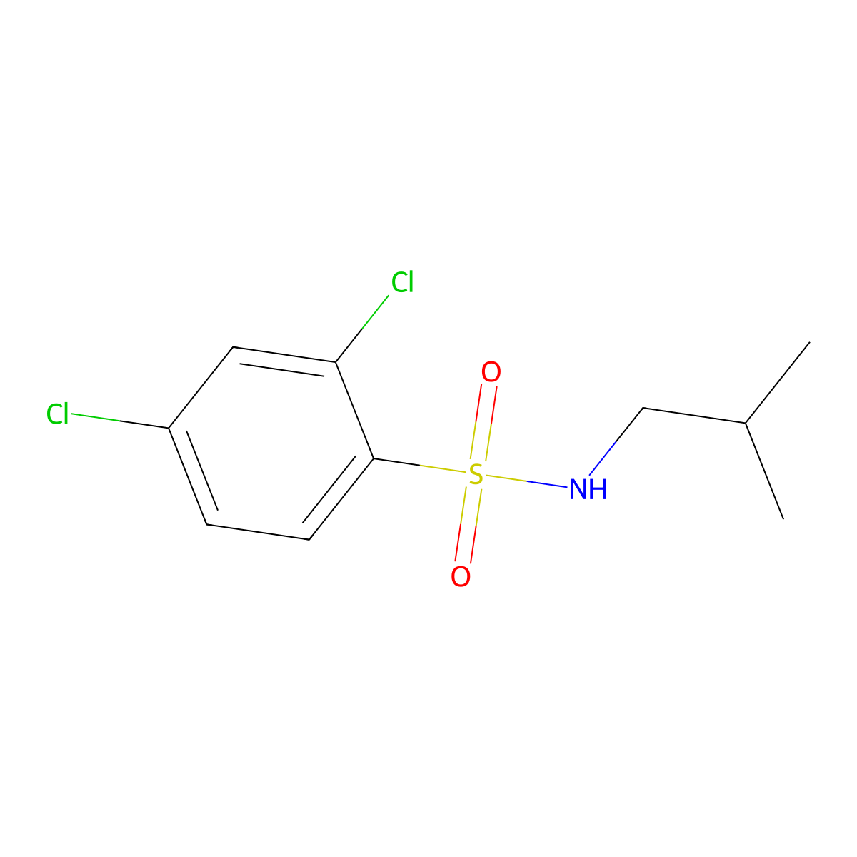 2,4-dichloro-N-isobutylbenzenesulfonamide molecular structure, CAS 1374682-07-1