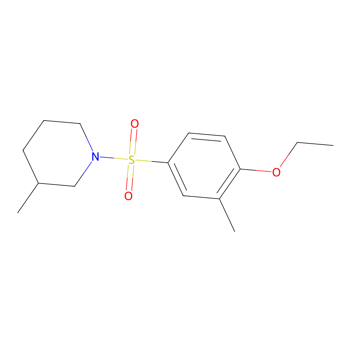 1-(4-Ethoxy-3-methylbenzenesulfonyl)-3-methylpiperidine molecular structure, CAS 1374682-23-1