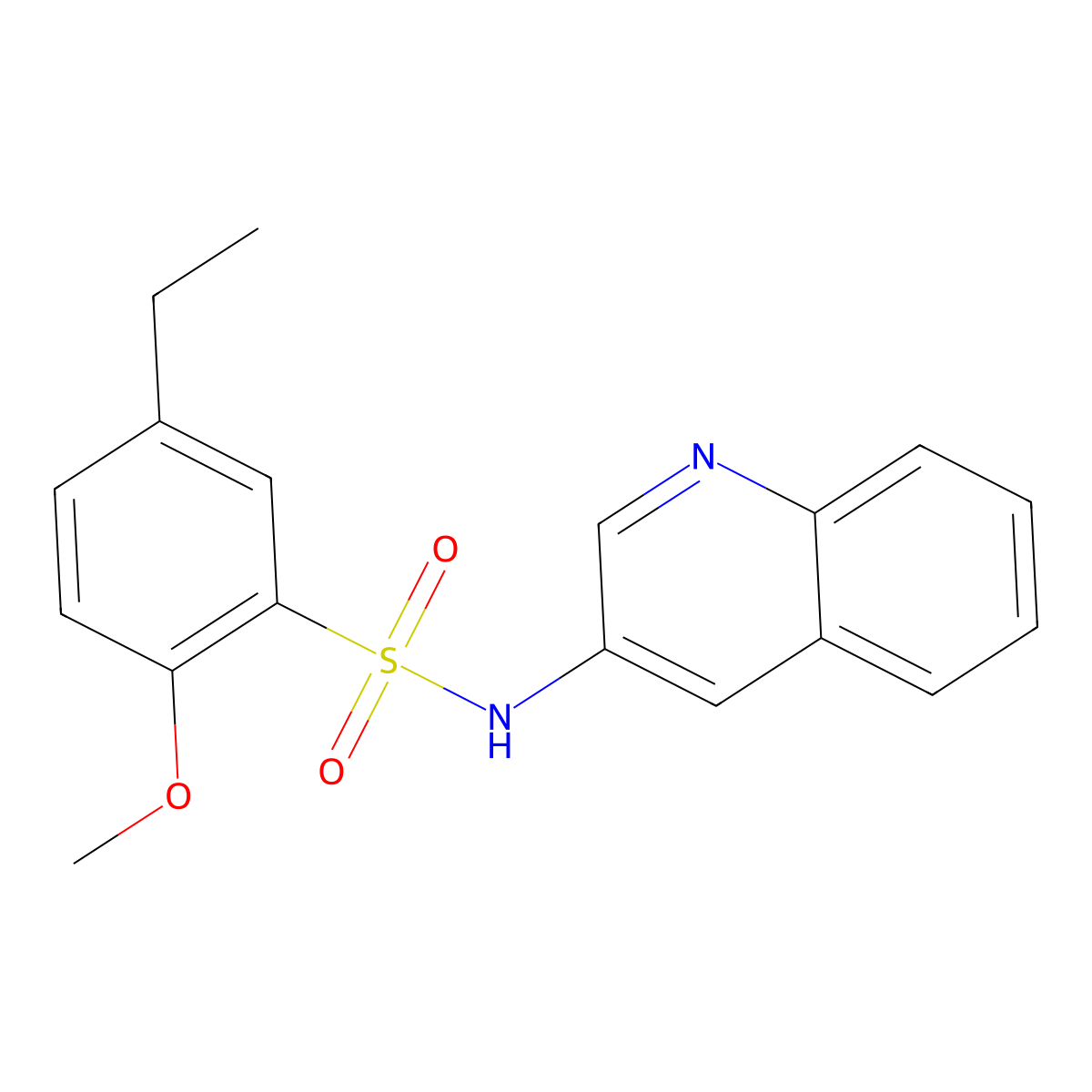 5-ethyl-2-methoxy-N-(3-quinolinyl)benzenesulfonamide molecular structure, CAS 1374682-57-1