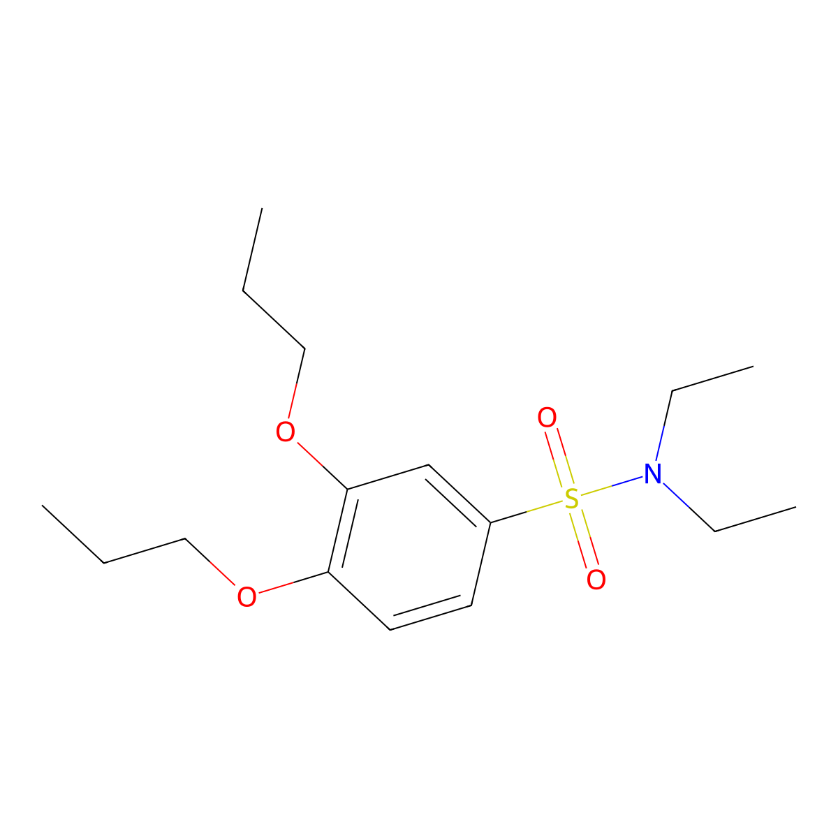 N,N-diethyl-3,4-dipropoxybenzenesulfonamide molecular structure, CAS 1374682-90-2
