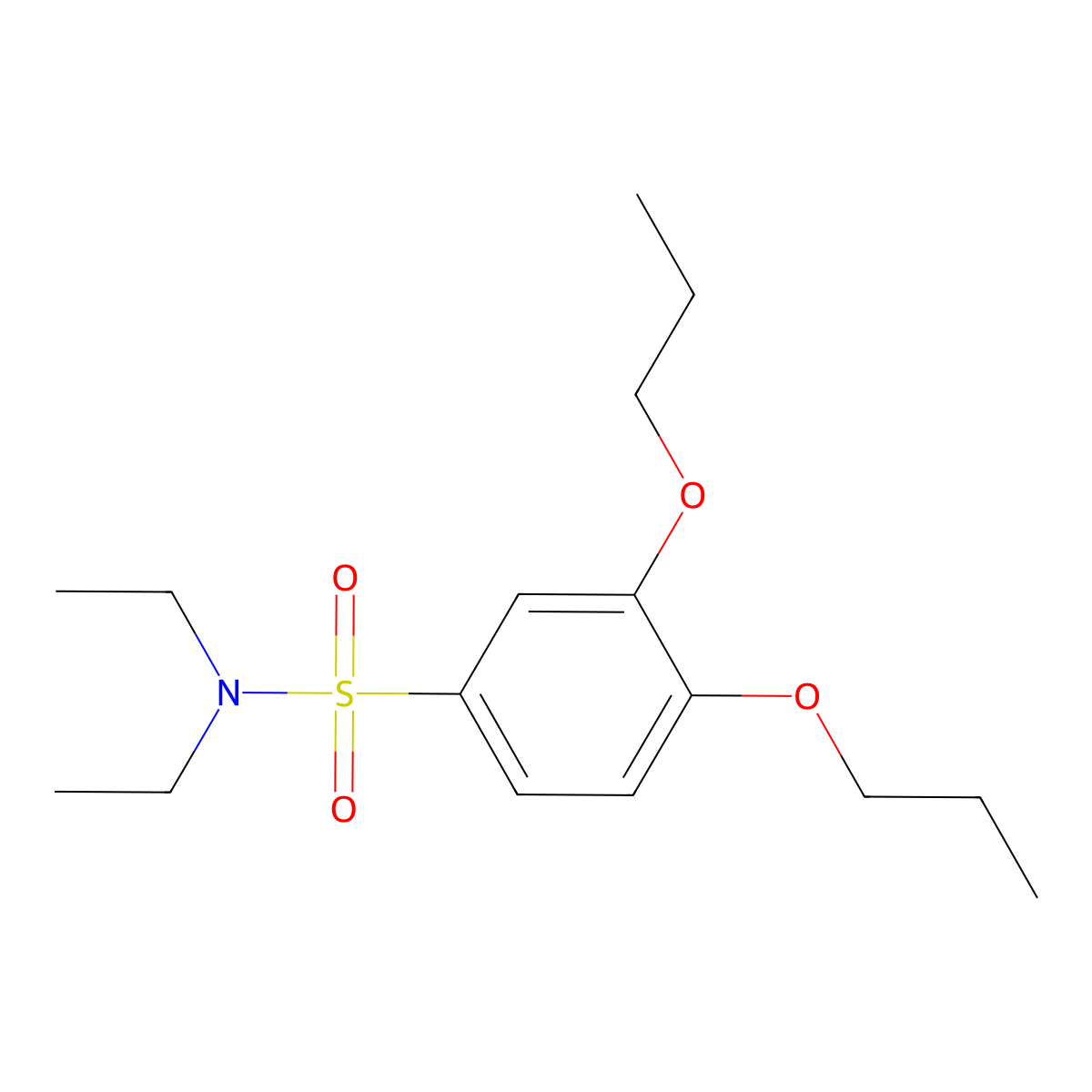N,N-diethyl-3,4-dipropoxybenzenesulfonamide molecular structure, CAS 1374682-90-2