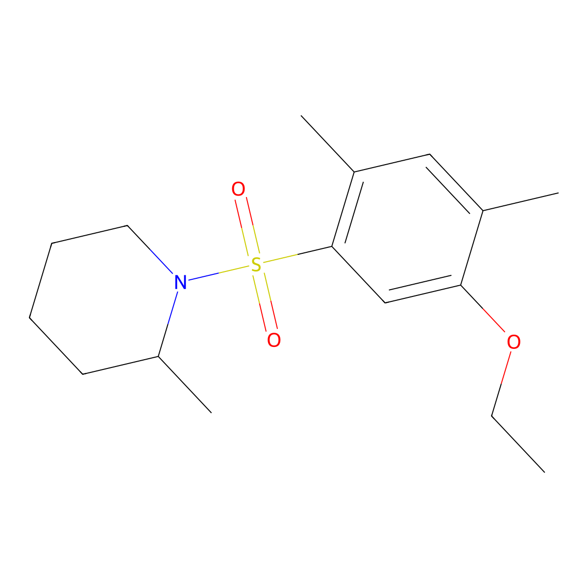 1-[(5-Ethoxy-2,4-dimethylphenyl)sulfonyl]-2-methylpiperidine molecular structure, CAS 1374683-35-8