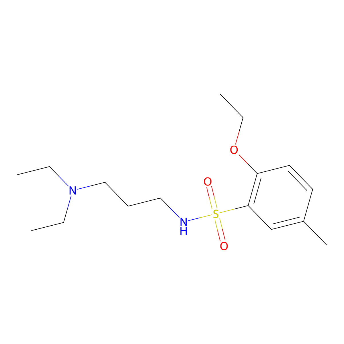 N-[3-(diethylamino)propyl]-2-ethoxy-5-methylbenzene-1-sulfonamide molecular structure, CAS 1374683-46-1