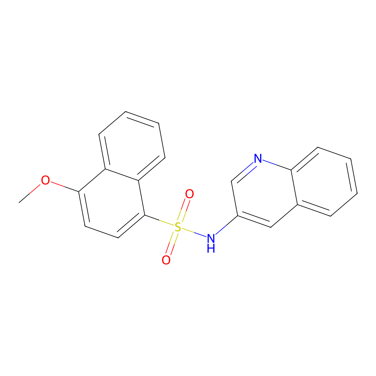 4-methoxy-N-(3-quinolinyl)-1-naphthalenesulfonamide molecular structure, CAS 1374683-50-7