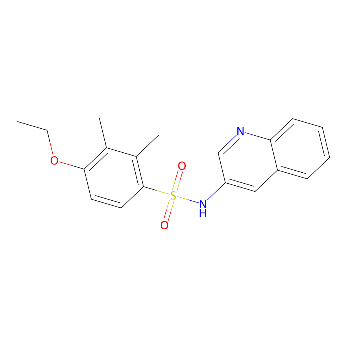 4-ethoxy-2,3-dimethyl-N-(quinolin-3-yl)benzene-1-sulfonamide molecular structure, CAS 1374683-64-3