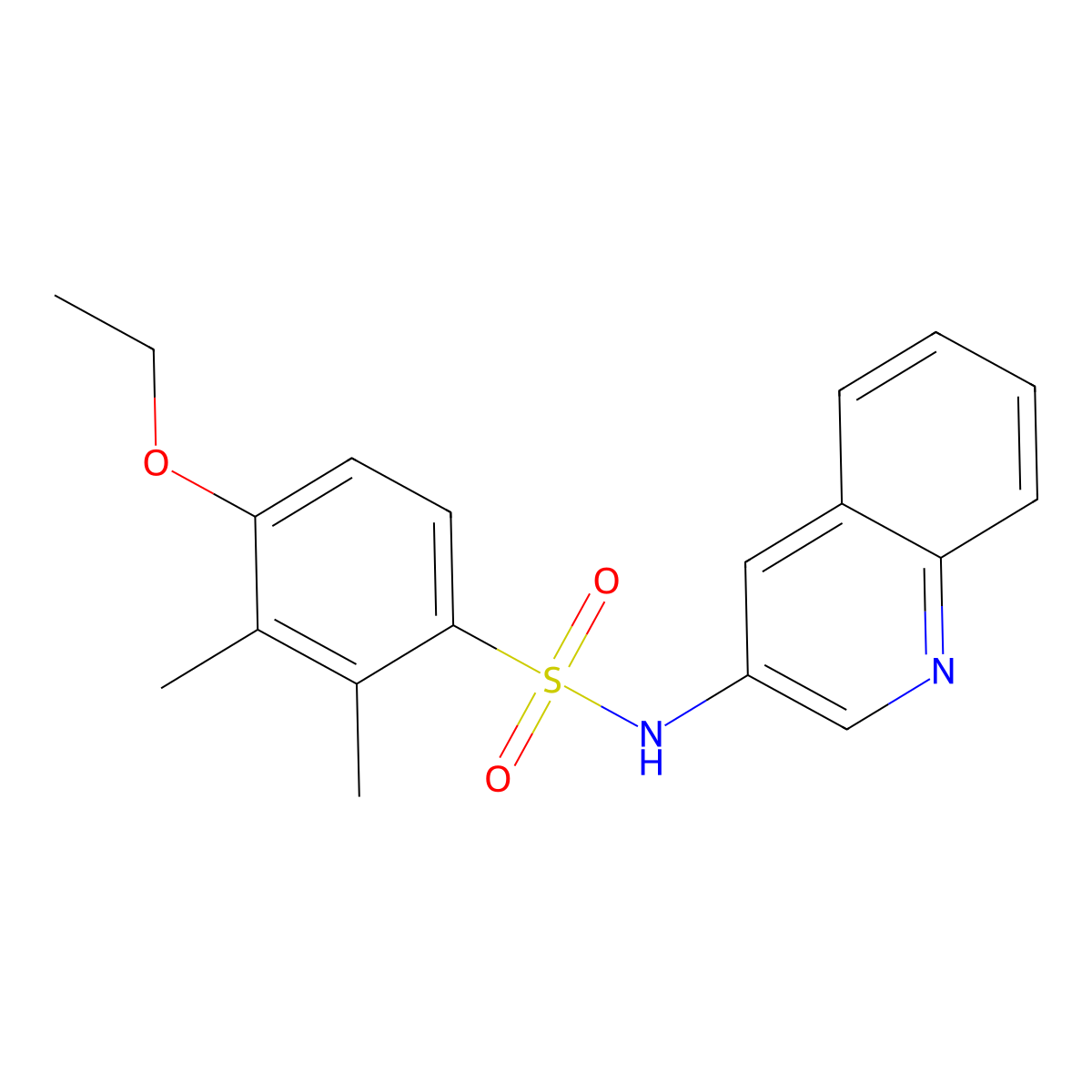 4-ethoxy-2,3-dimethyl-N-(quinolin-3-yl)benzene-1-sulfonamide molecular structure, CAS 1374683-64-3