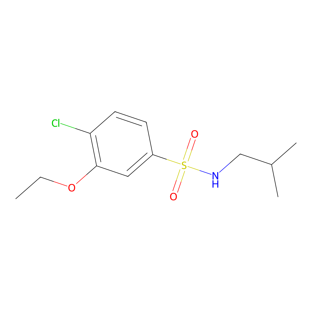 4-chloro-3-ethoxy-N-isobutylbenzenesulfonamide molecular structure, CAS 1374684-37-3