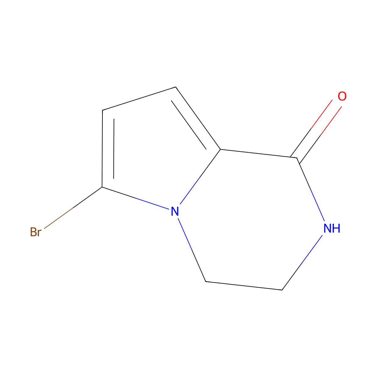 6-bromo-3,4-dihydro-2H-pyrrolo[1,2-a]pyrazin-1-one molecular structure, CAS 1374684-64-6