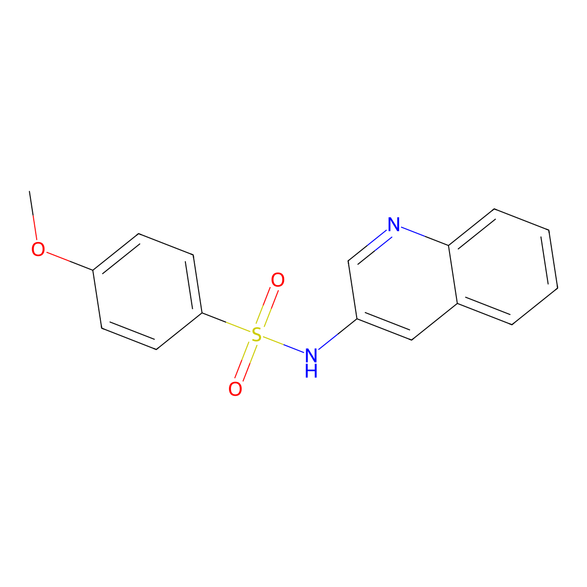 4-methoxy-N-(quinolin-3-yl)benzene-1-sulfonamide molecular structure, CAS 1374684-66-8