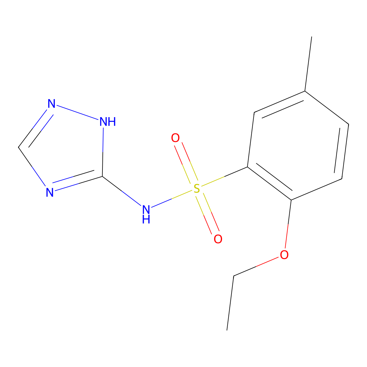 2-ethoxy-5-methyl-N-(1H-1,2,4-triazol-3-yl)benzene-1-sulfonamide molecular structure, CAS 1374684-84-0