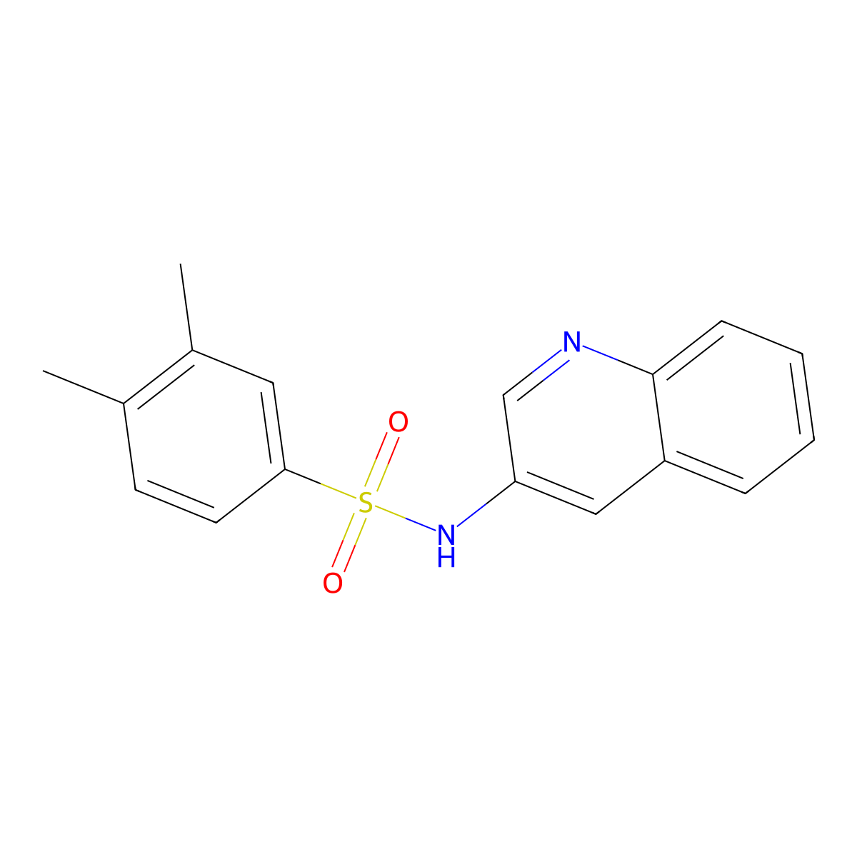 3,4-dimethyl-N-(3-quinolinyl)benzenesulfonamide molecular structure, CAS 1374685-04-7