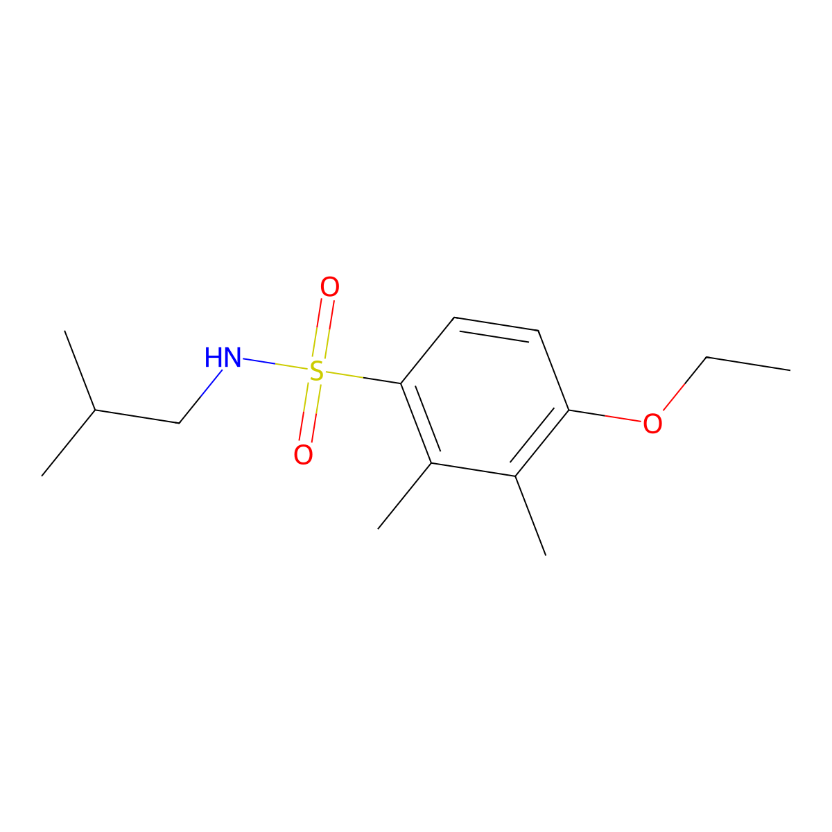 4-ethoxy-N-isobutyl-2,3-dimethylbenzenesulfonamide molecular structure, CAS 1374685-22-9