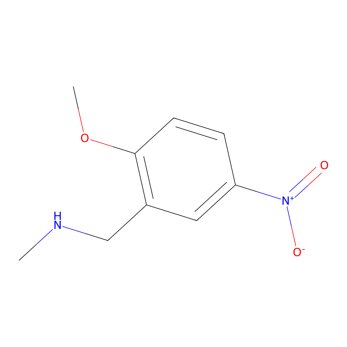[(2-Methoxy-5-nitrophenyl)methyl](methyl)amine molecular structure, CAS 137469-75-1