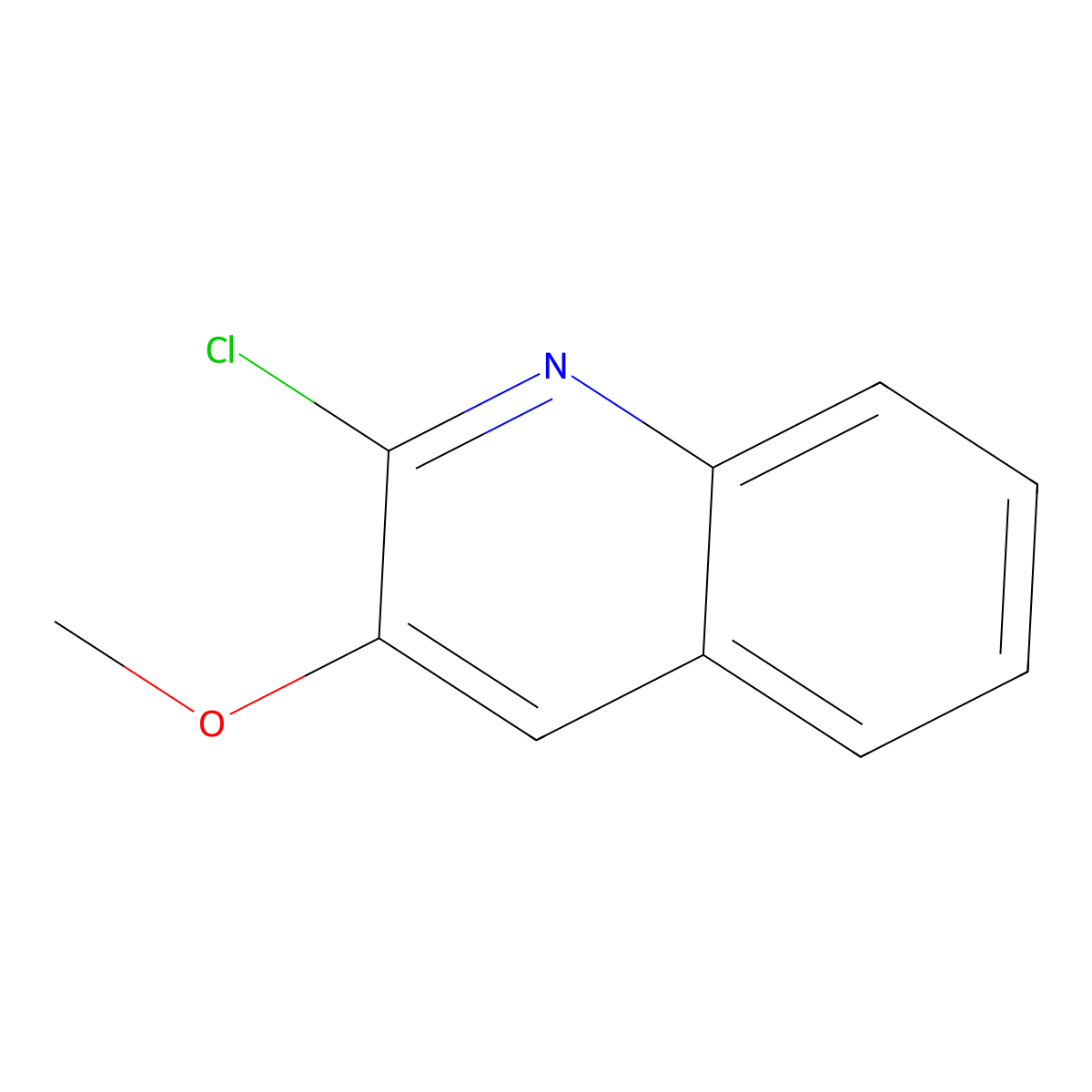 2-Chloro-3-methoxyquinoline molecular structure, CAS 137470-13-4