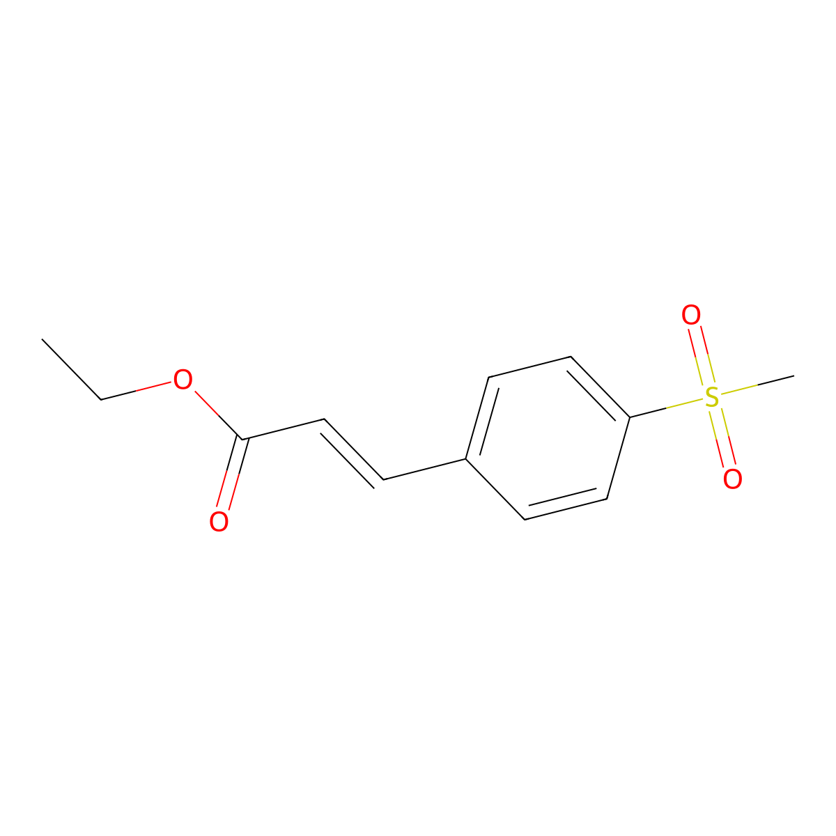 Ethyl 4-methanesulfonylcinnamate molecular structure, CAS 137473-27-9