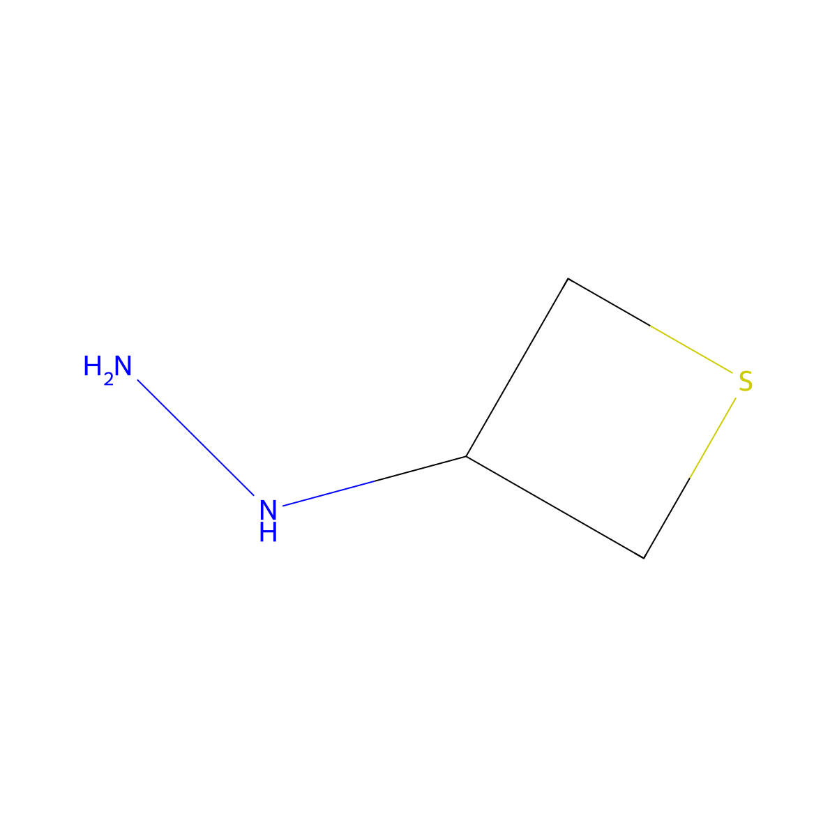 (Thietan-3-yl)hydrazine molecular structure, CAS 1374743-91-5