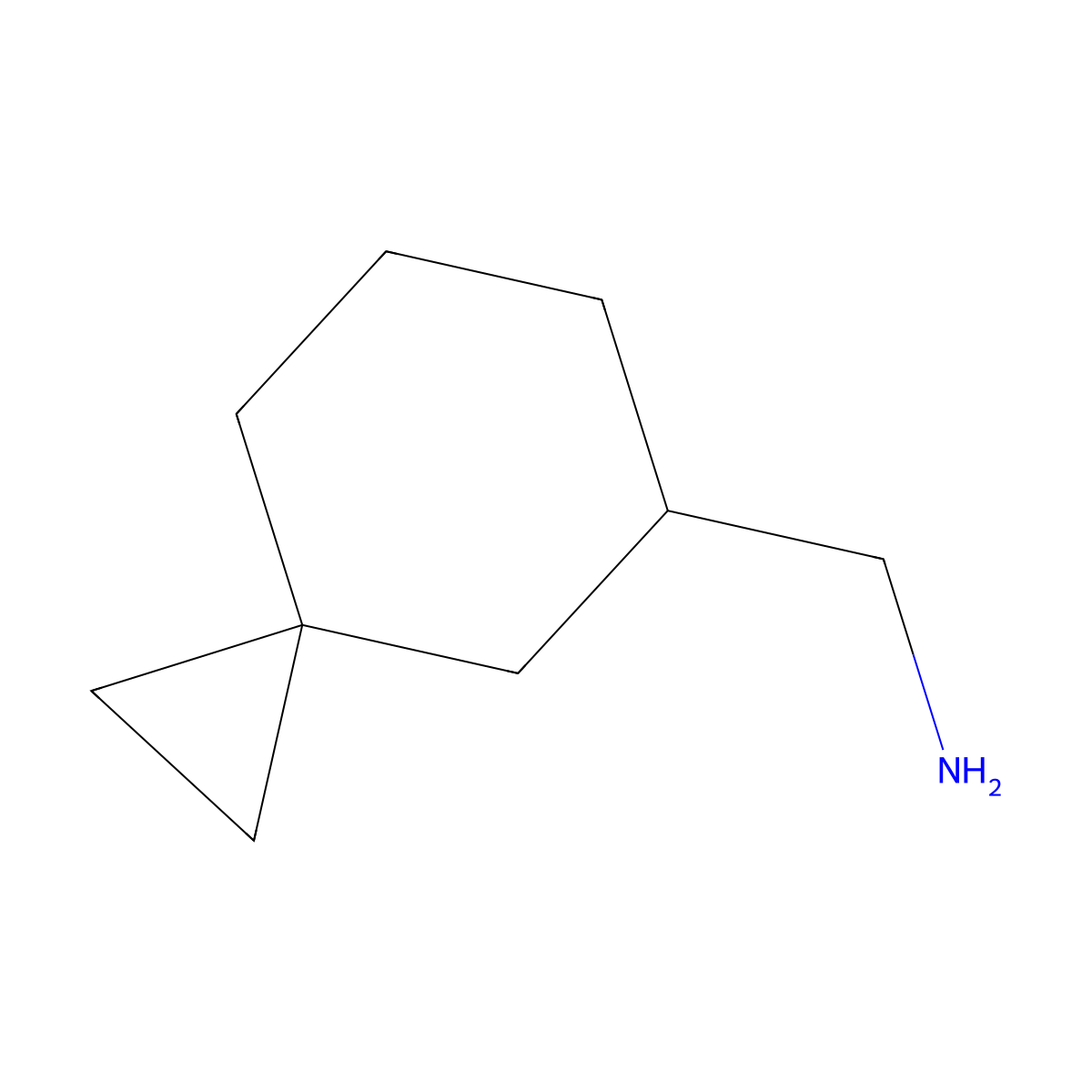 Spiro[2.5]octan-5-ylmethanamine molecular structure, CAS 1374744-01-0