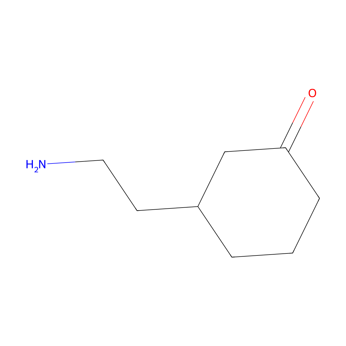 3-(2-Aminoethyl)cyclohexan-1-one molecular structure, CAS 1374744-06-5