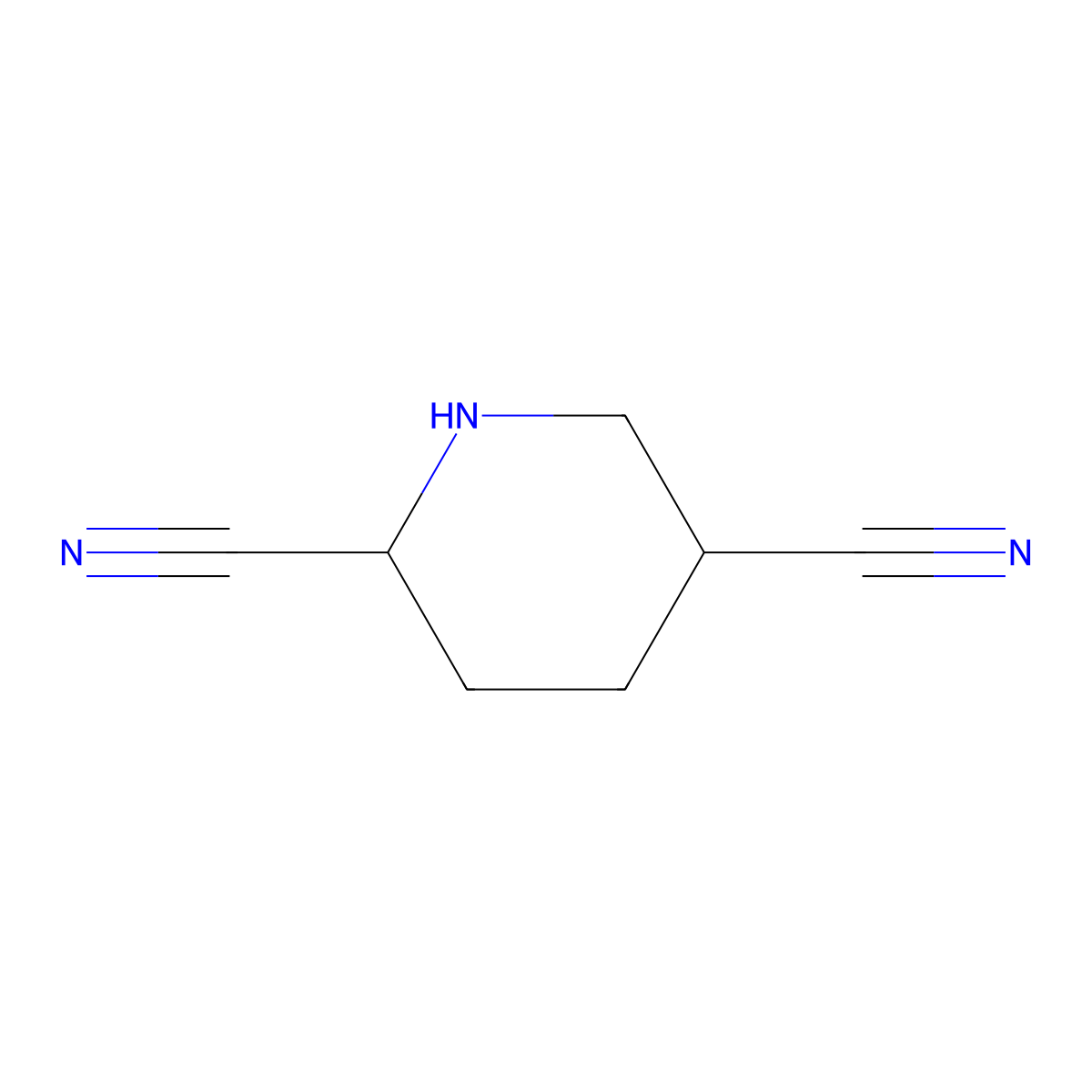 Piperidine-2,5-dicarbonitrile molecular structure, CAS 1374744-12-3