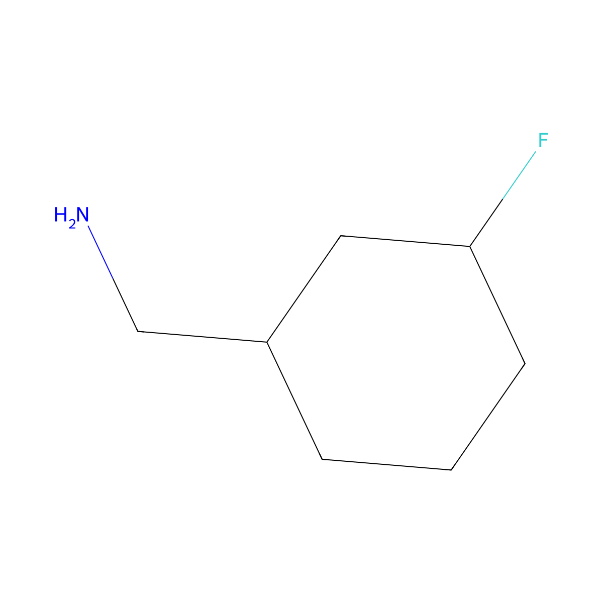 (3-Fluorocyclohexyl)methanamine molecular structure, CAS 1374744-21-4