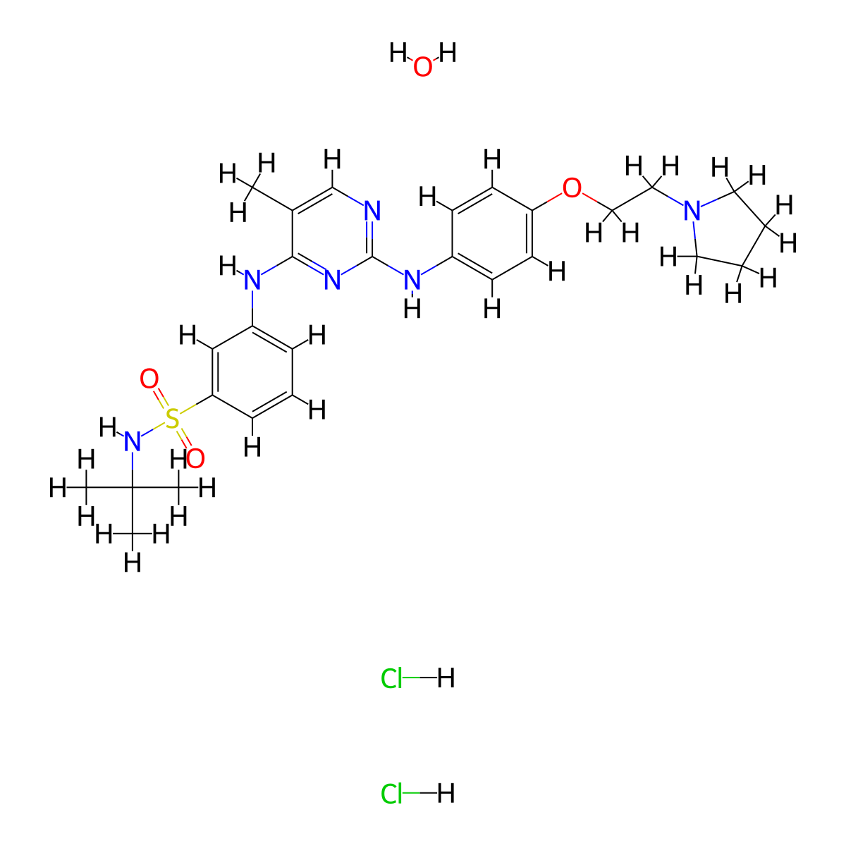 Fedratinib Hydrochloride molecular structure, CAS 1374744-69-0