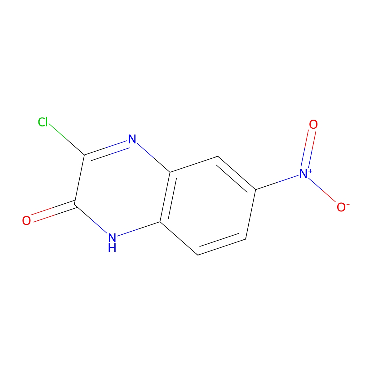 3-Chloro-6-nitro-1,2-dihydroquinoxalin-2-one molecular structure, CAS 1374748-40-9
