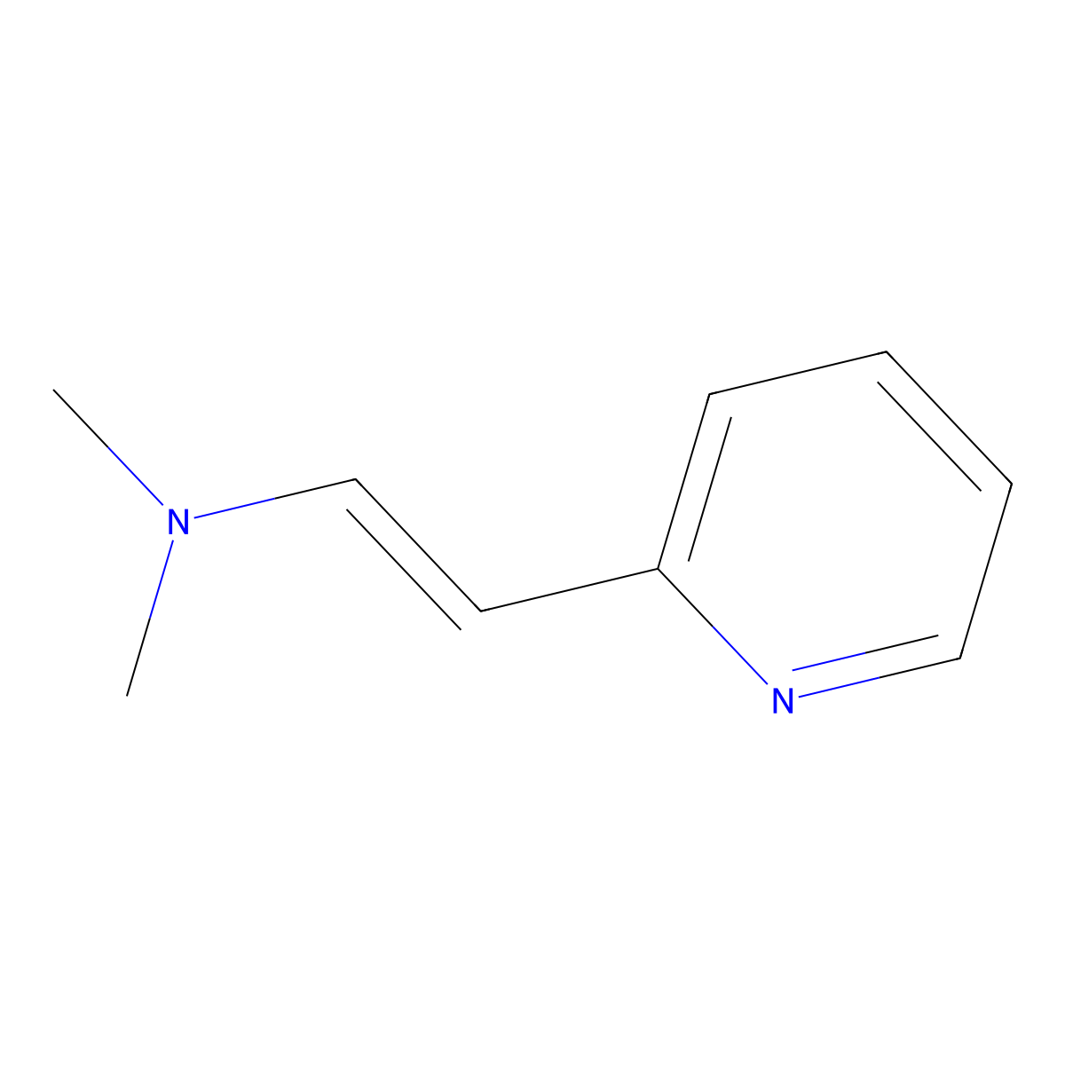N,N-Dimethyl-2-(pyridin-2-yl)ethen-1-amine molecular structure, CAS 137475-72-0