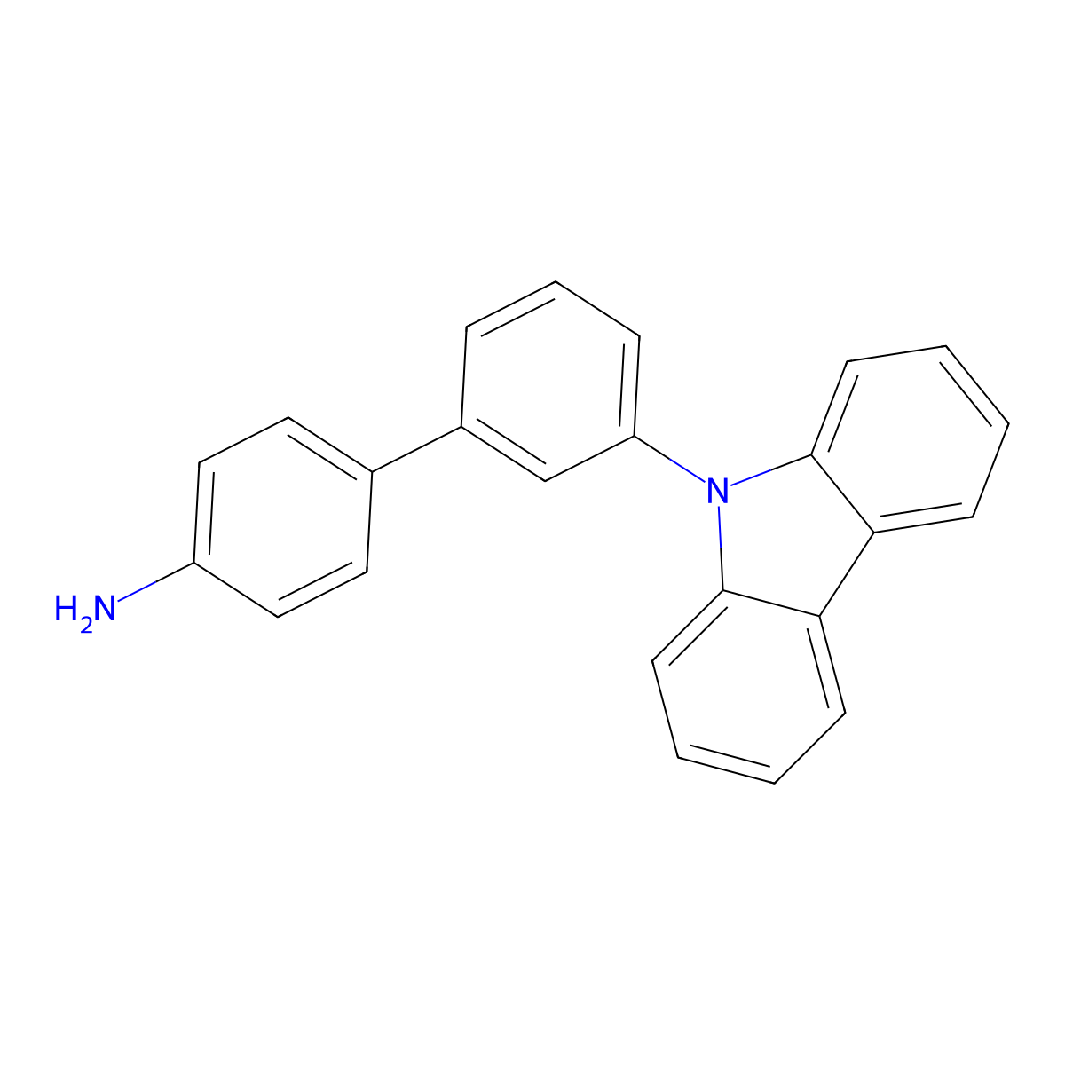 3'-(9H-Carbazol-9-yl)-[1,1'-biphenyl]-4-amine molecular structure, CAS 1374759-84-8