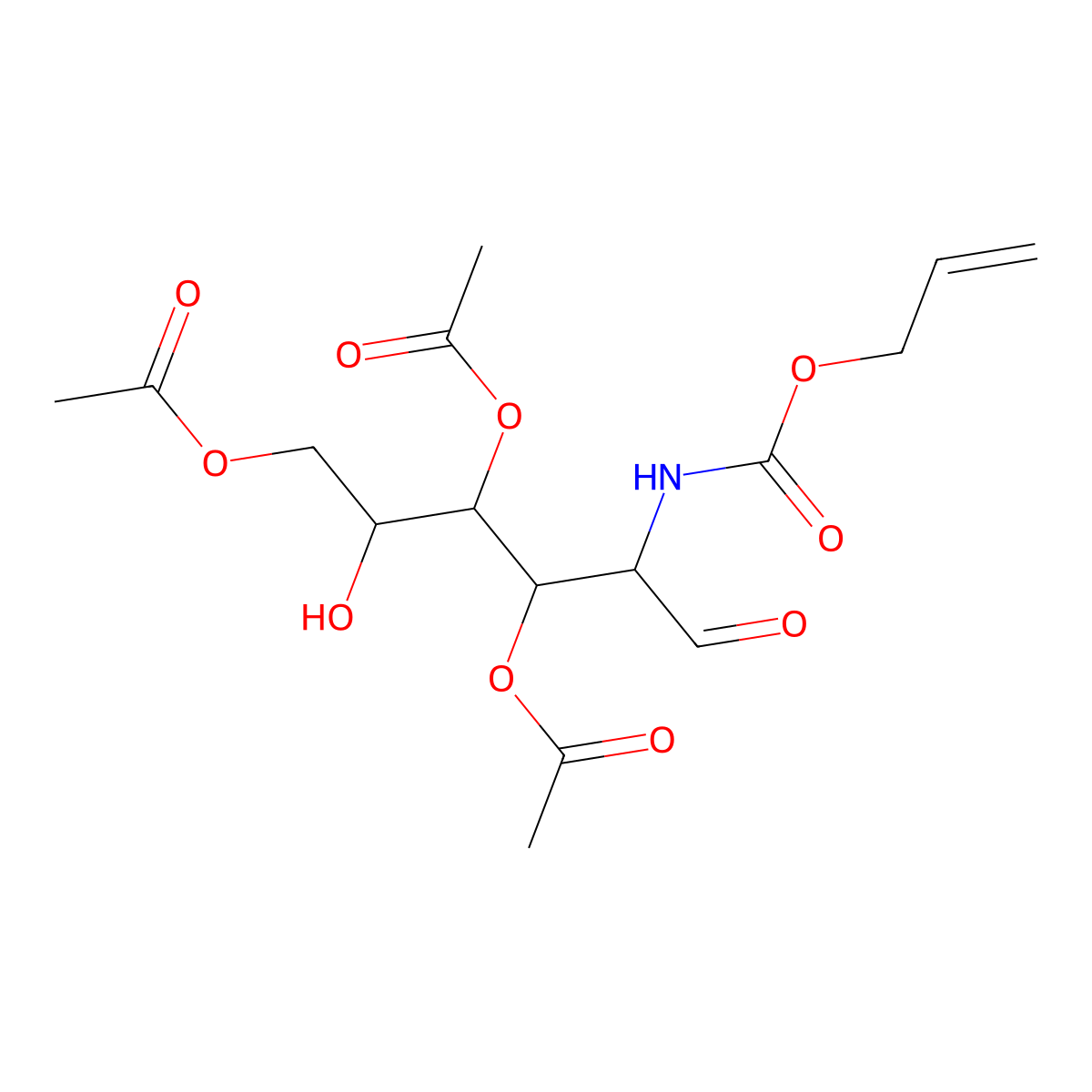 [(2R,3S,4R,5R)-3,4-diacetoxy-5-(allyloxycarbonylamino)-2-hydroxy-6-oxo-hexyl] acetate molecular structure, CAS 1374760-23-2