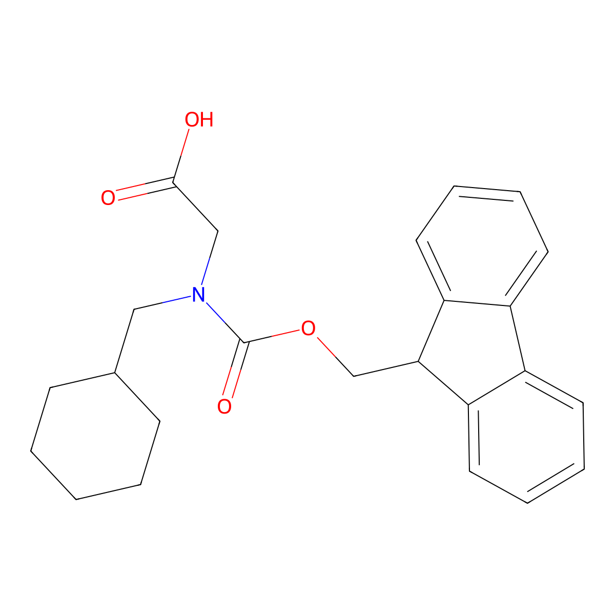 N-Fmoc-N-(cyclohexylmethyl)-glycine molecular structure, CAS 1374785-49-5