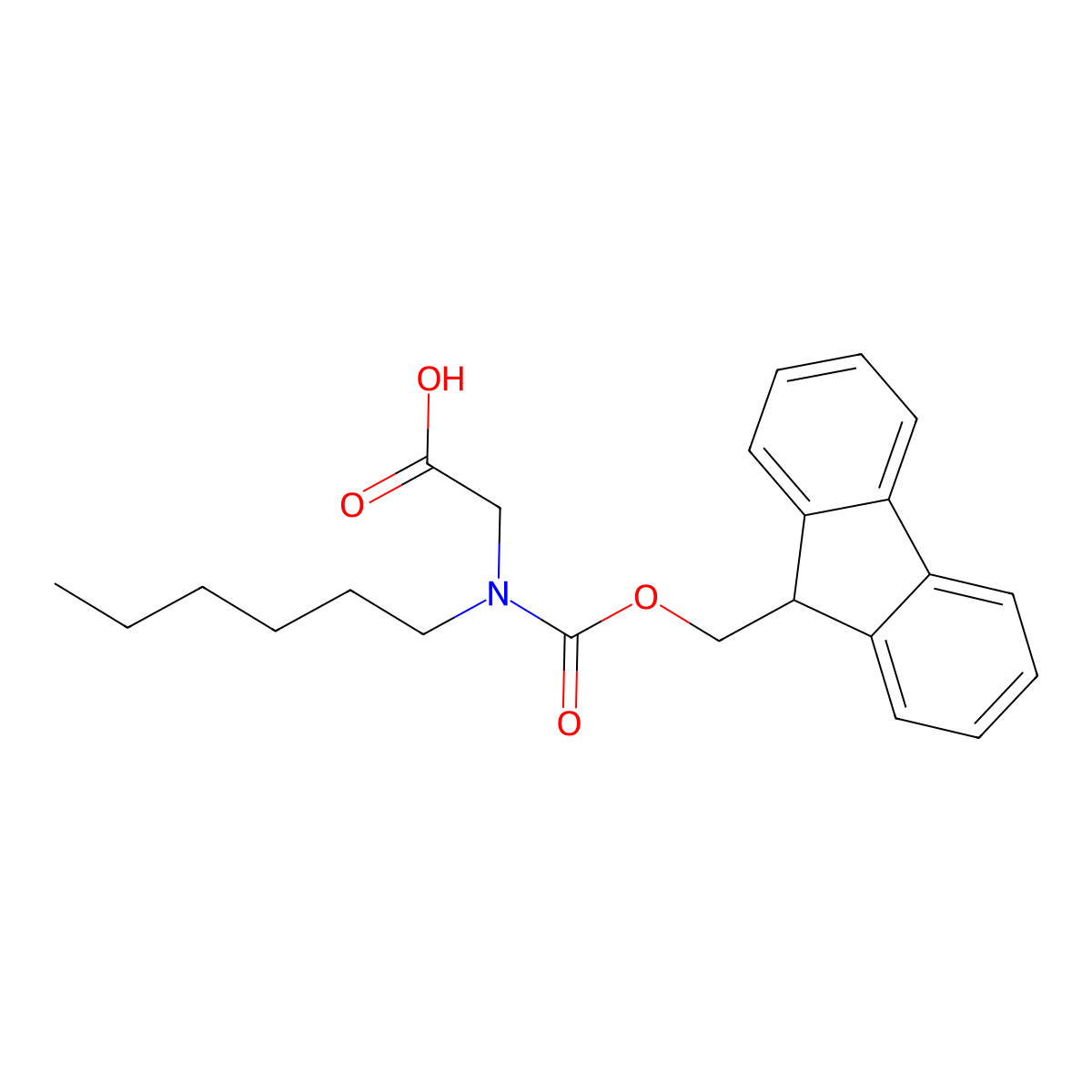 N-Fmoc-N-hexyl-glycine molecular structure, CAS 1374785-50-8