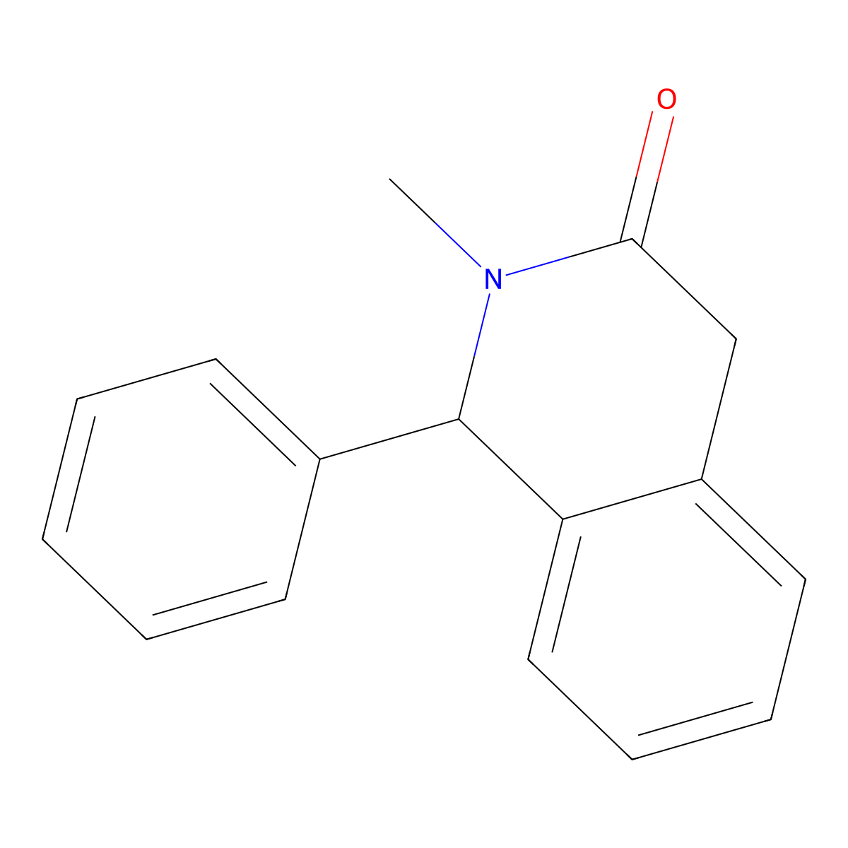 3(2H)-Isoquinolinone, 1,4-dihydro-2-methyl-1-phenyl- molecular structure, CAS 13748-35-1