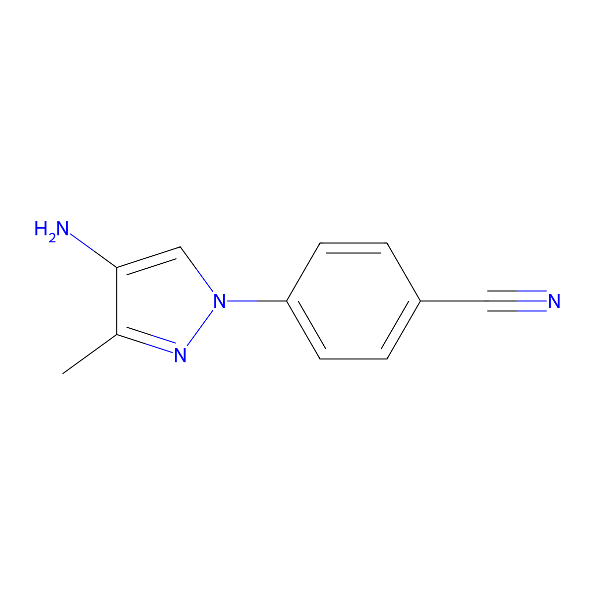 4-(4-Amino-3-methyl-1h-pyrazol-1-yl)benzonitrile molecular structure, CAS 1374829-95-4