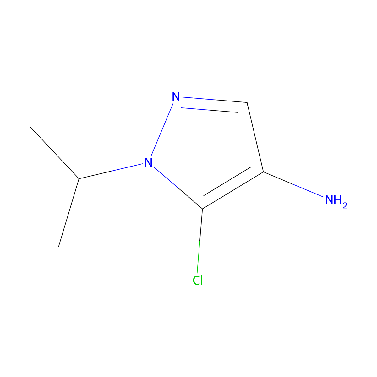 5-Chloro-1-isopropyl-1H-pyrazol-4-amine molecular structure, CAS 1374830-10-0