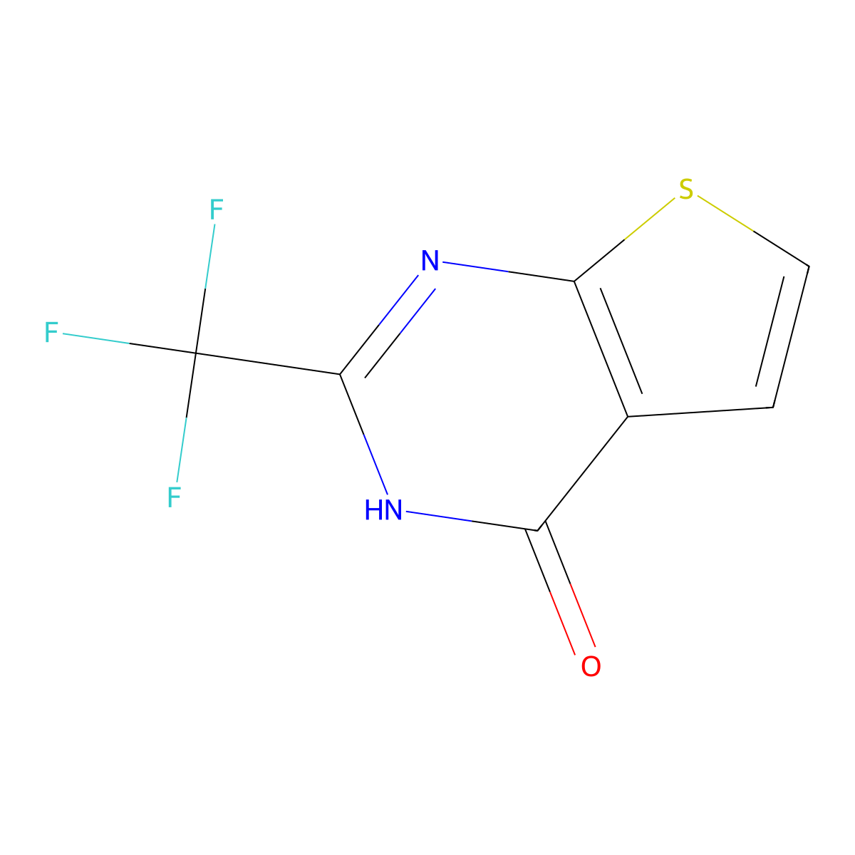 2-(Trifluoromethyl)-3H,4H-thieno[2,3-d]pyrimidin-4-one molecular structure, CAS 1374831-01-2