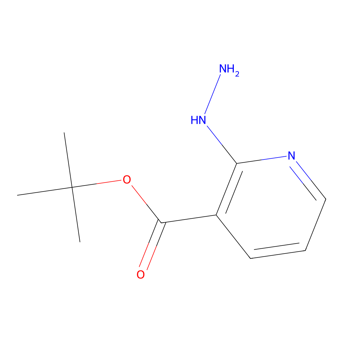 Tert-butyl 2-hydrazinylpyridine-3-carboxylate molecular structure, CAS 1374849-76-9