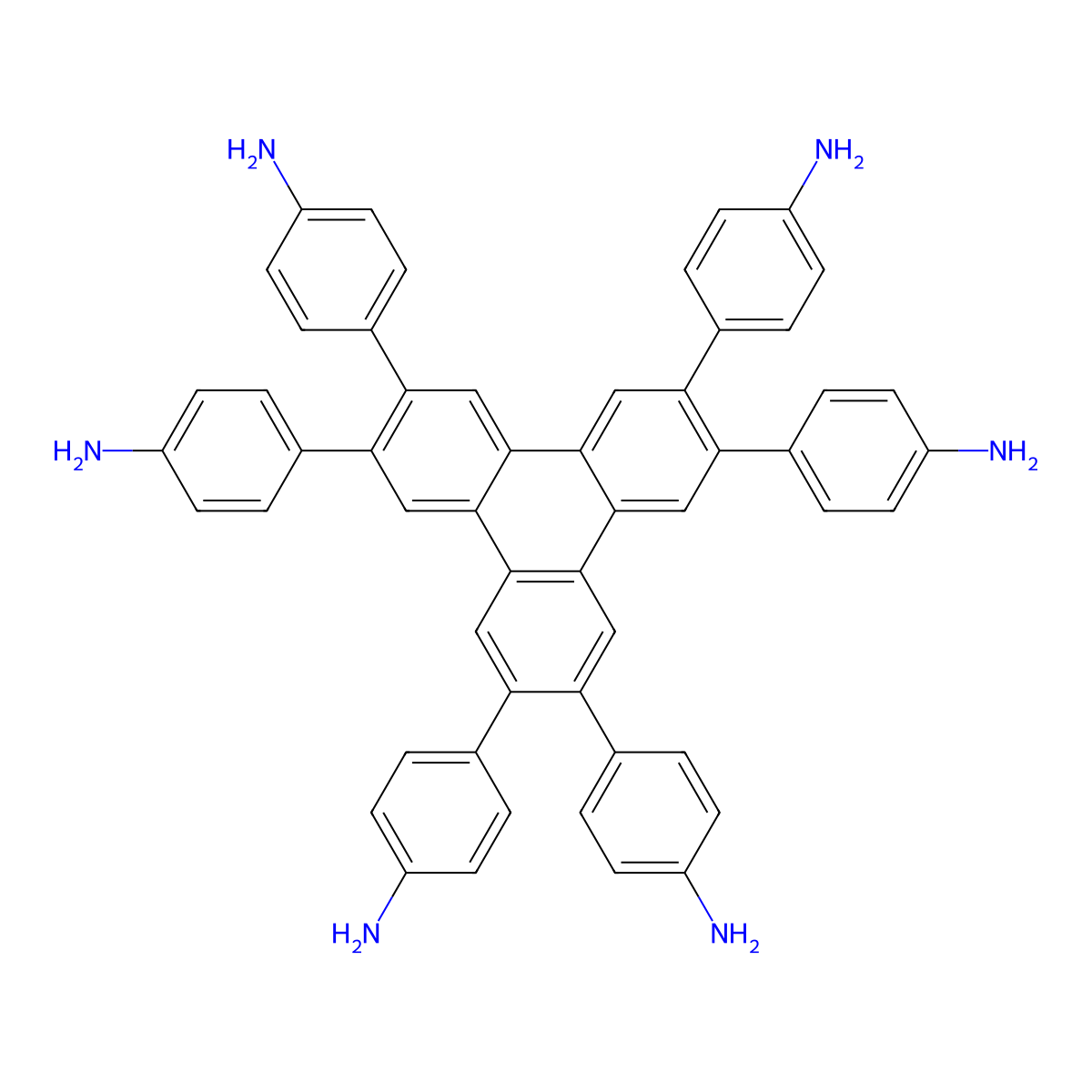 4,4',4'',4''',4'''',4'''''-(Triphenylene-2,3,6,7,10,11-hexayl)hexaaniline molecular structure, CAS 1374854-57-5