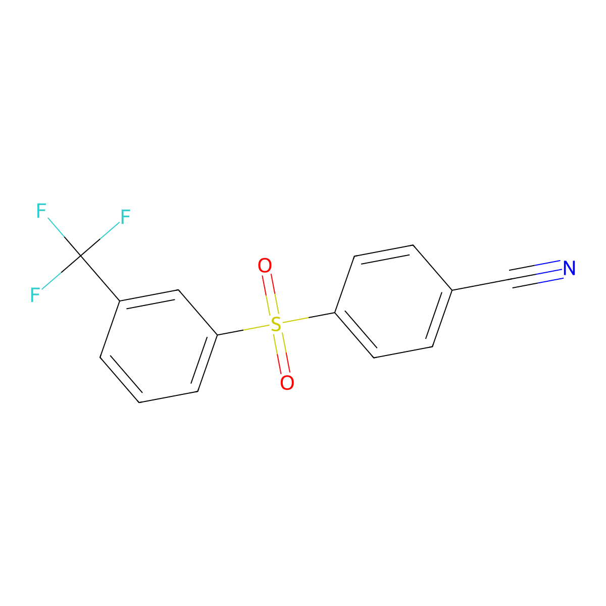 4-((3-(Trifluoromethyl)phenyl)sulfonyl)benzonitrile molecular structure, CAS 1374864-78-4
