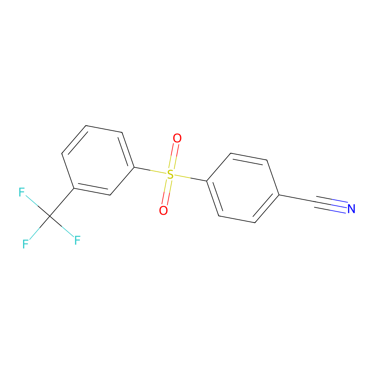 4-((3-(Trifluoromethyl)phenyl)sulfonyl)benzonitrile molecular structure, CAS 1374864-78-4