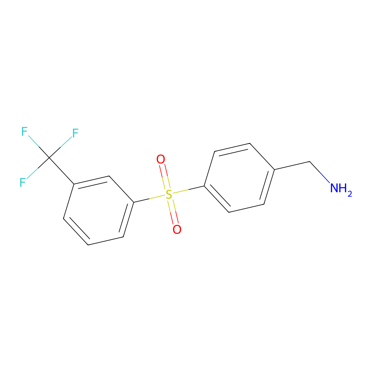 (4-((3-(Trifluoromethyl)phenyl)sulfonyl)phenyl)methanamine molecular structure, CAS 1374864-79-5
